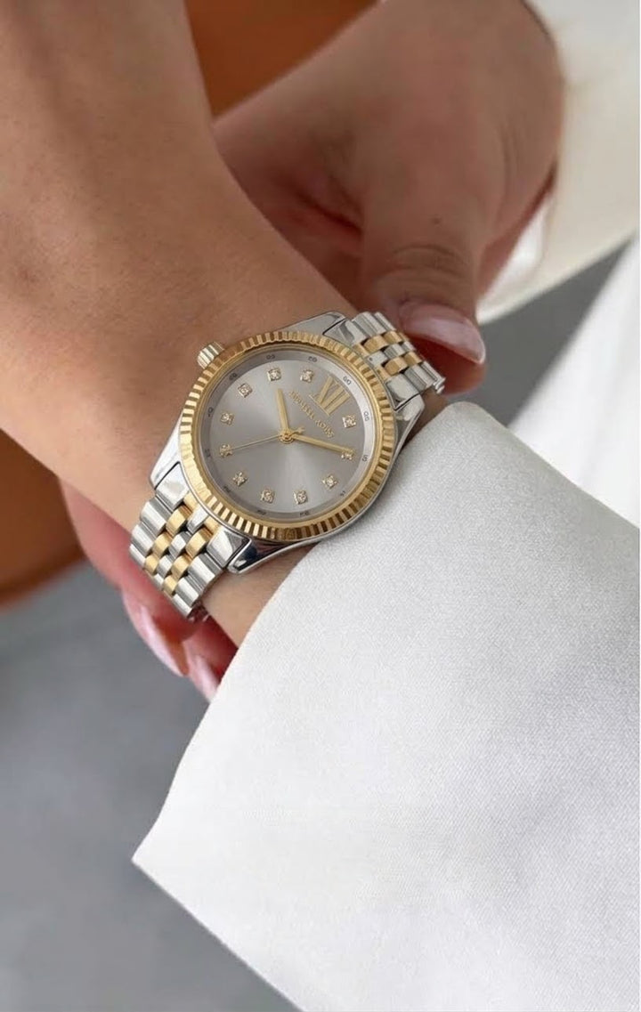 MICHAEL KORS LEXINGTON TWO-TONE STAINLESS STEEL WOMEN&
