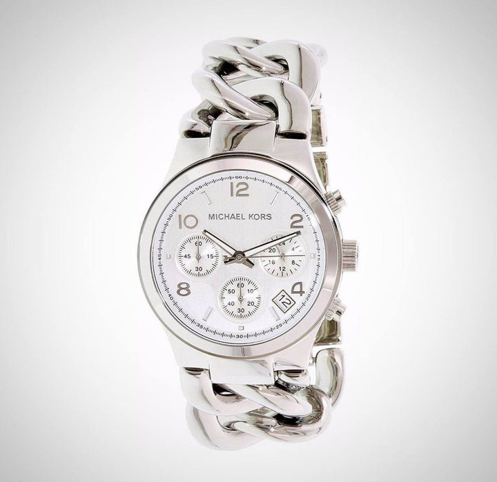 MICHAEL KORS ELEGANT SILVER-TONE WOMEN&