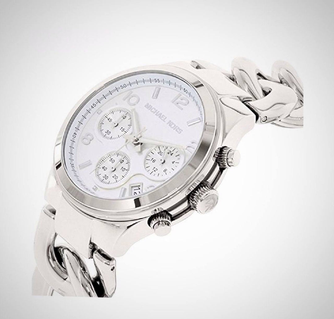MICHAEL KORS ELEGANT SILVER-TONE WOMEN&