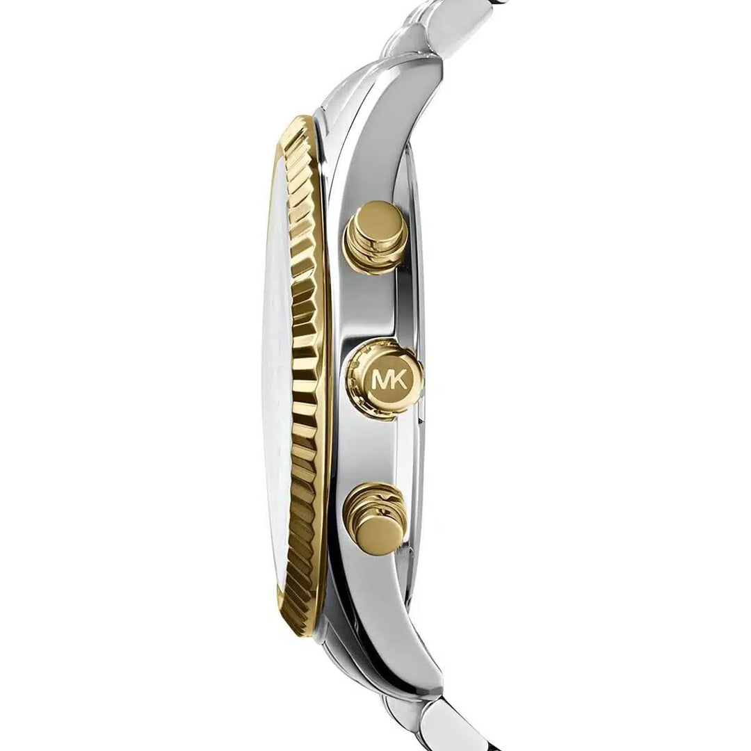 MICKAEL KORS LEXINGTON TWO-TONE CHRONOGRAPH WOMEN&
