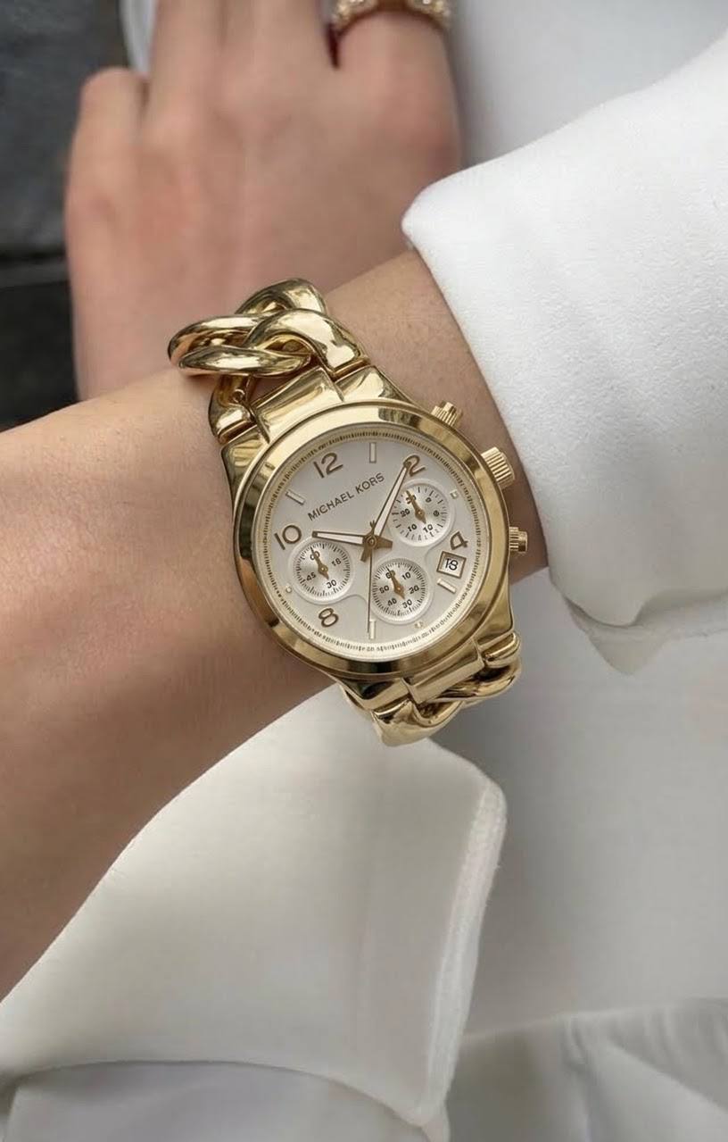 MICHAEL KORS RUNWAY CHRONOGRAPH GOLD-TONE WOMEN&