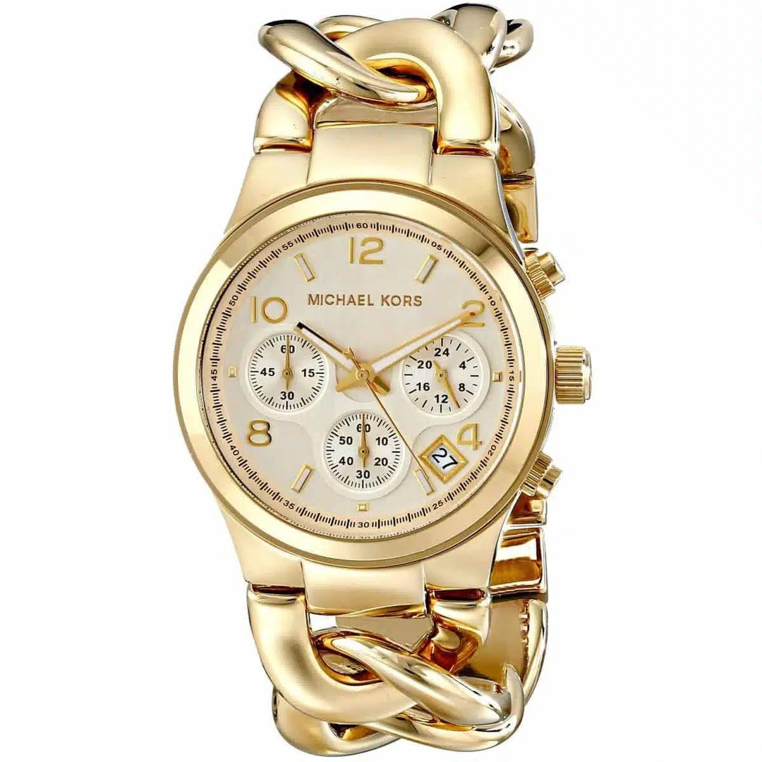 MICHAEL KORS RUNWAY CHRONOGRAPH GOLD-TONE WOMEN&