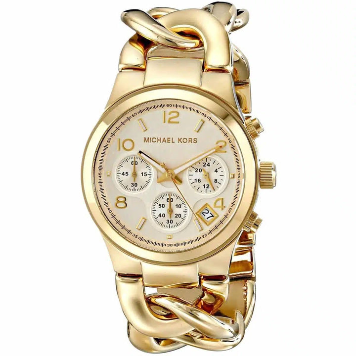 MICHAEL KORS RUNWAY CHRONOGRAPH GOLD-TONE WOMEN&