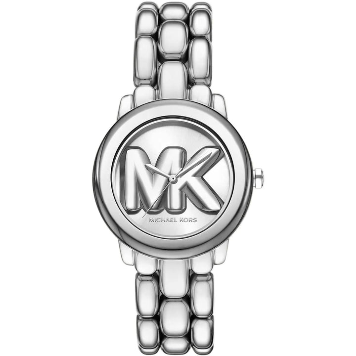 MICHAEL KORS SILVER-TONE STAINLESS STEEL WOMEN&