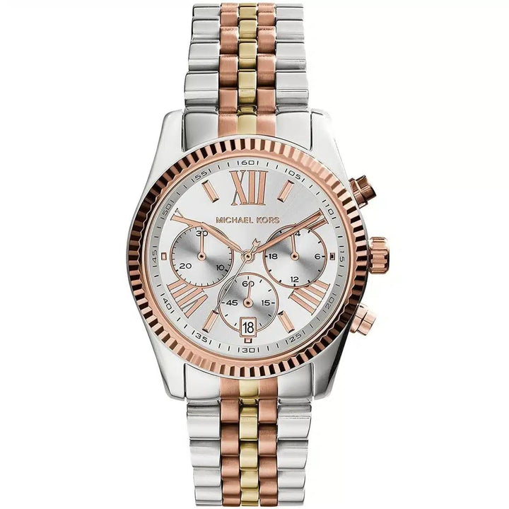 MICHAEL KORS LEXINGTON TRI-TONE CHRONOGRAPH WOMEN&