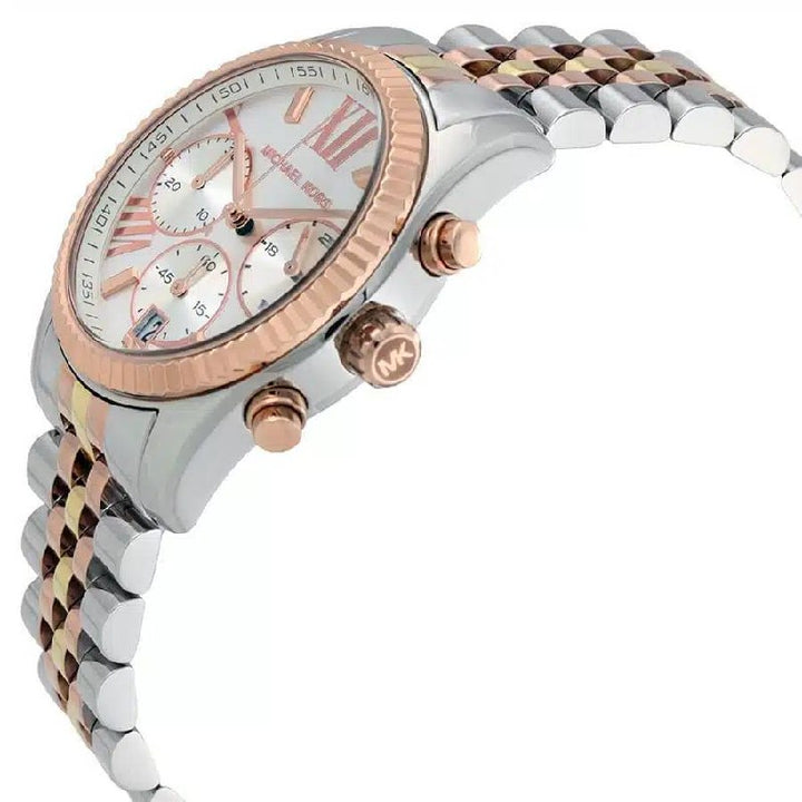 MICHAEL KORS LEXINGTON TRI-TONE CHRONOGRAPH WOMEN&