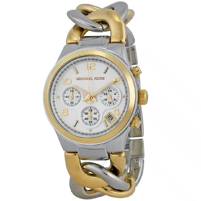 MICHAEL KORS RUNWAY TWO-TONE CHRONOGRAPH WOMEN&