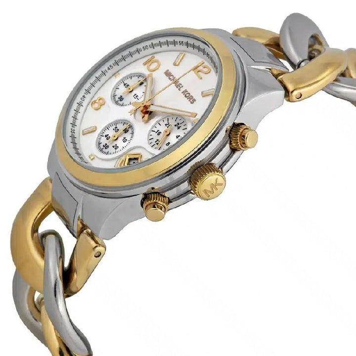 MICHAEL KORS RUNWAY TWO-TONE CHRONOGRAPH WOMEN&