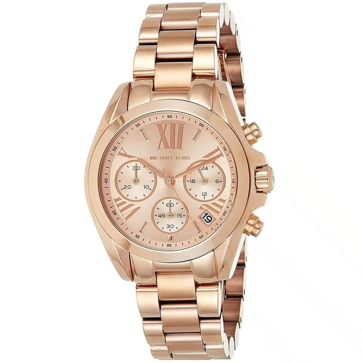 MICHAEL KORS MINI BARDSHAW ROSE GOLD-TONE CHRONOGRAPH WOMEN&