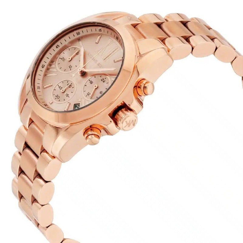 MICHAEL KORS MINI BARDSHAW ROSE GOLD-TONE CHRONOGRAPH WOMEN&