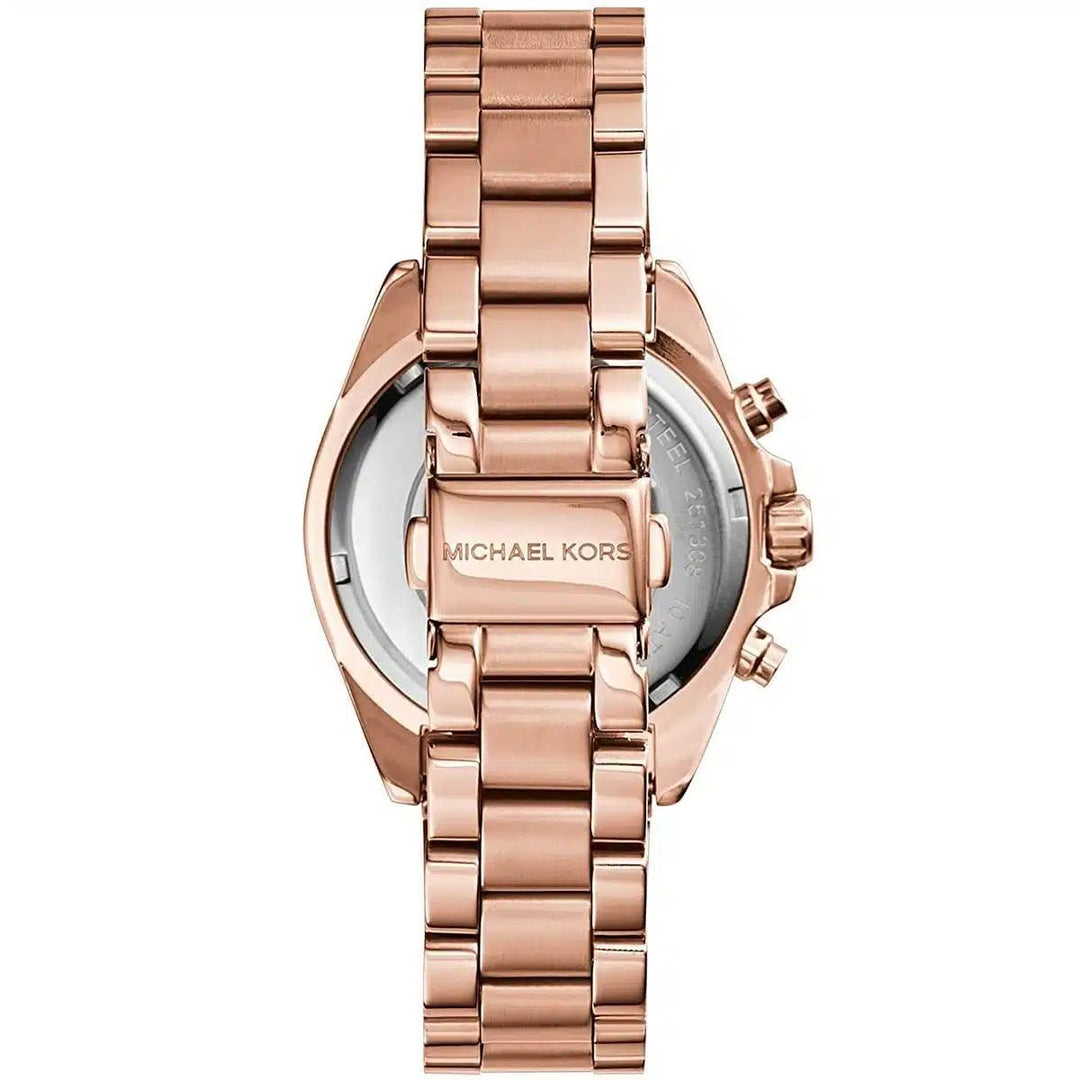 MICHAEL KORS MINI BARDSHAW ROSE GOLD-TONE CHRONOGRAPH WOMEN&