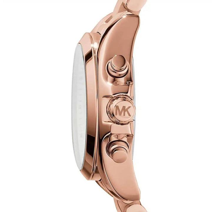 MICHAEL KORS MINI BARDSHAW ROSE GOLD-TONE CHRONOGRAPH WOMEN&