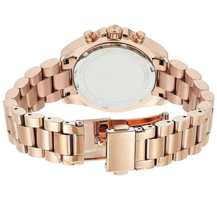 MICHAEL KORS MINI BARDSHAW ROSE GOLD-TONE CHRONOGRAPH WOMEN&
