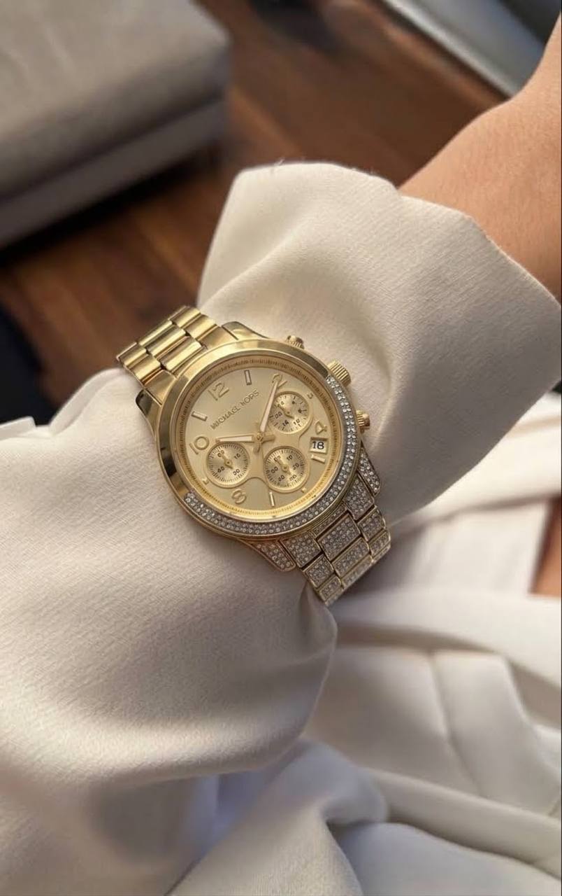 MIKHAEL KORS RUNWAY CHRONOGRAPH TWO-TONE STAINLESS STEEL WOMEN&