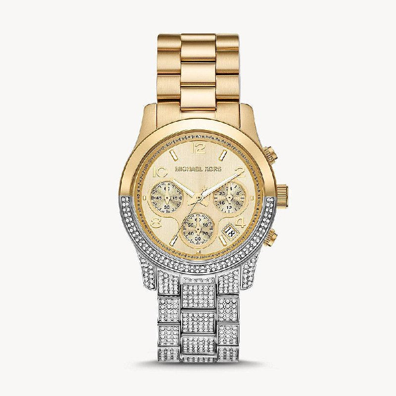 MIKHAEL KORS RUNWAY CHRONOGRAPH TWO-TONE STAINLESS STEEL WOMEN&