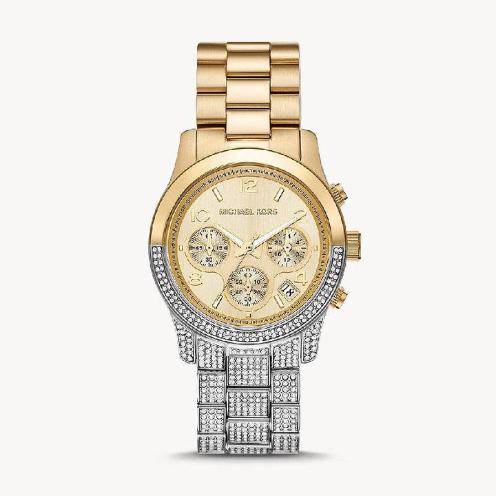MIKHAEL KORS RUNWAY CHRONOGRAPH TWO-TONE STAINLESS STEEL WOMEN&