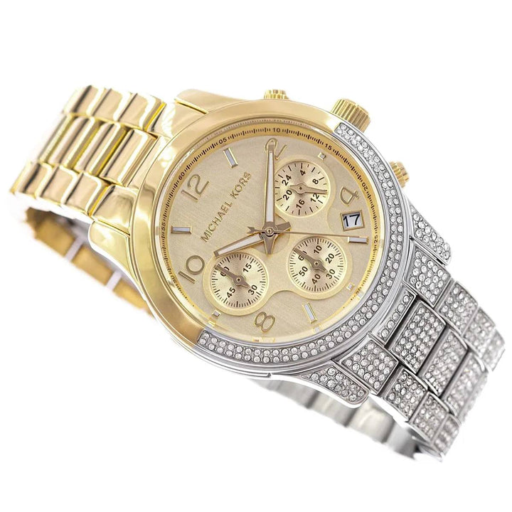 MIKHAEL KORS RUNWAY CHRONOGRAPH TWO-TONE STAINLESS STEEL WOMEN&