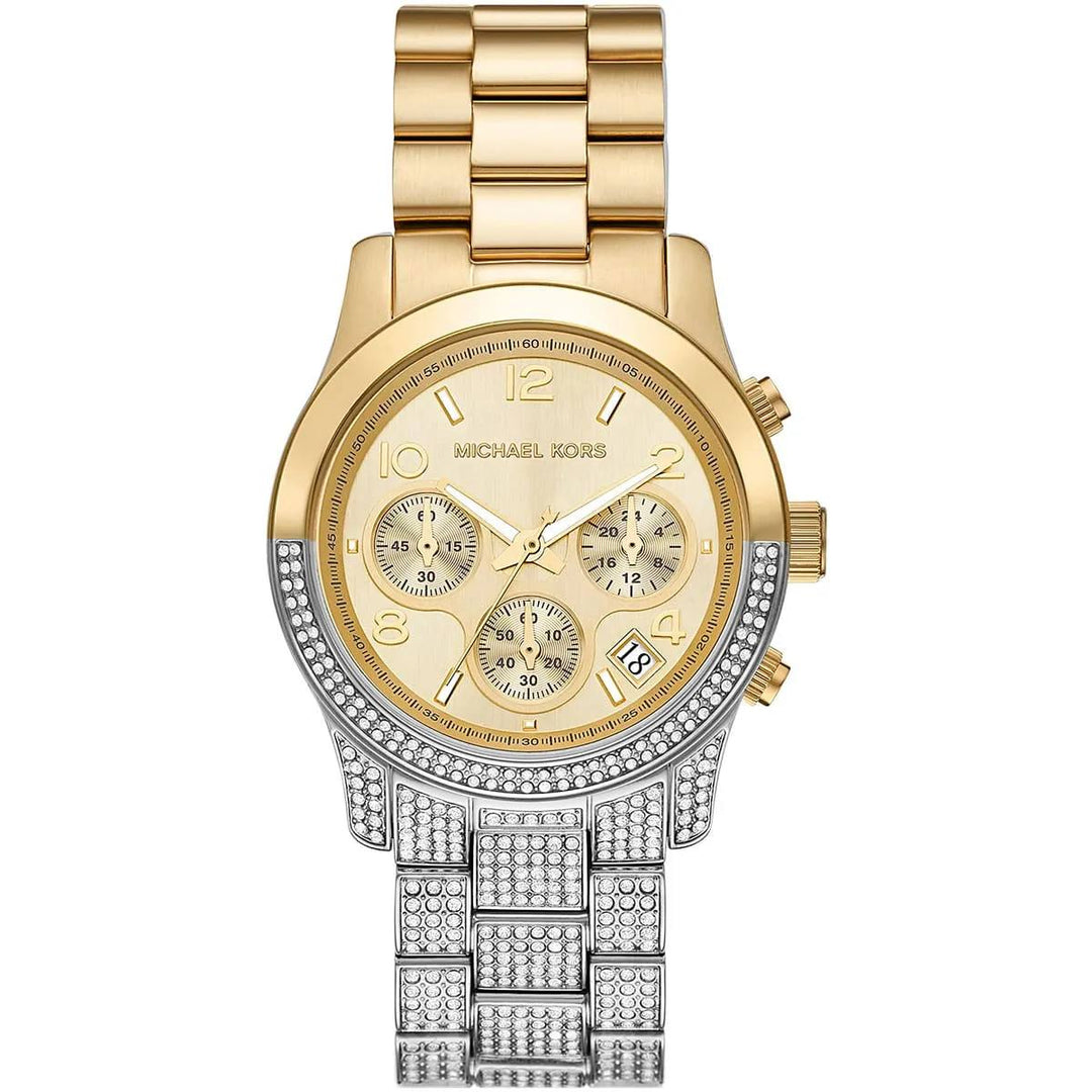MIKHAEL KORS RUNWAY CHRONOGRAPH TWO-TONE STAINLESS STEEL WOMEN&
