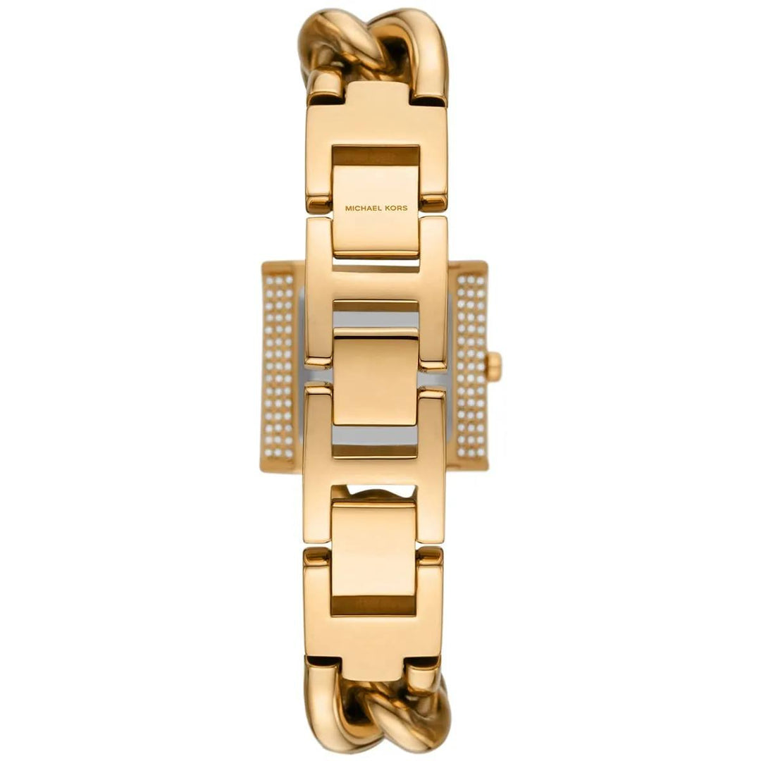 MICHAEL KORS MINI LOCK PAVE GOLD-TONE CHAIN WOMEN&