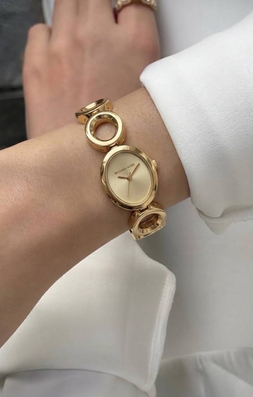 MICHAEL KORS MAUDE GOLD-TONE WOMEN&