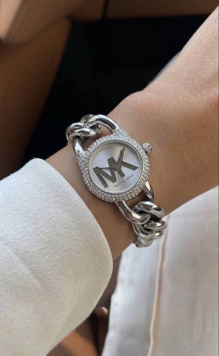 MICHAEL KORS SILVER-TONE WOMEN&