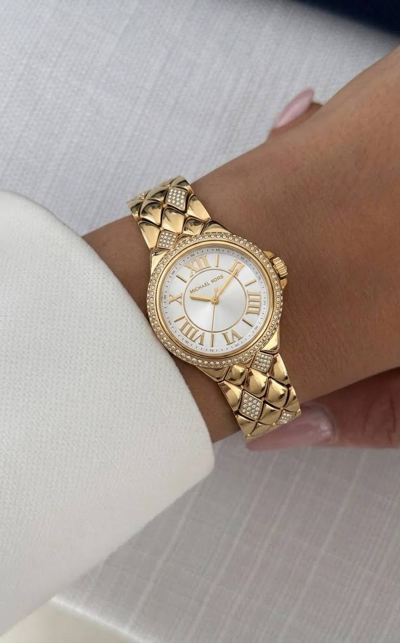 MICHAEL KORS CAMILLE GOLD-TONE STAINLESS STEEL WOMEN&