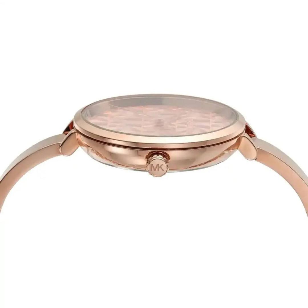 MICHAEL KORS NAIA ROSE GOLD-TONE LOGO WOMEN&