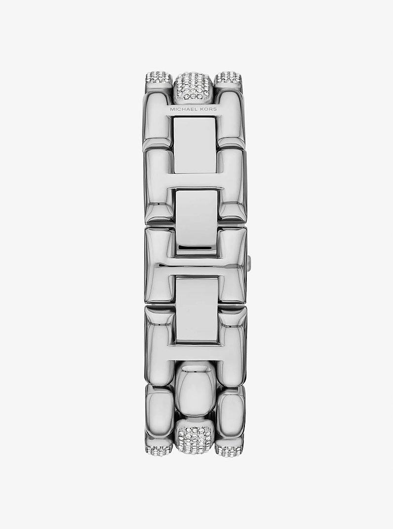 MICHAEL KORS MINI HALLY PAVE SILVER-TONE WOMEN&