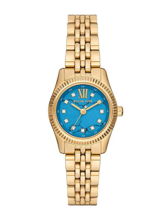 MICHAEL KORS PETITE LEXINGTON GOLD-TONE STAINLESS STEEL WOMEN&
