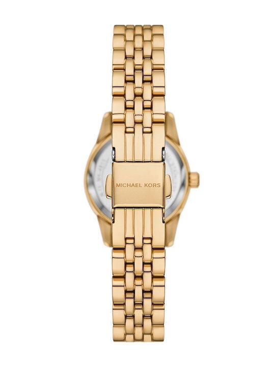 MICHAEL KORS PETITE LEXINGTON GOLD-TONE STAINLESS STEEL WOMEN&