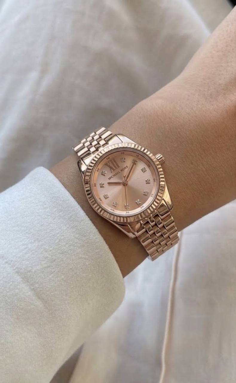 MICHAEL KORS ROSE GOLD-TONE STAINLESS STEEL WOMEN&