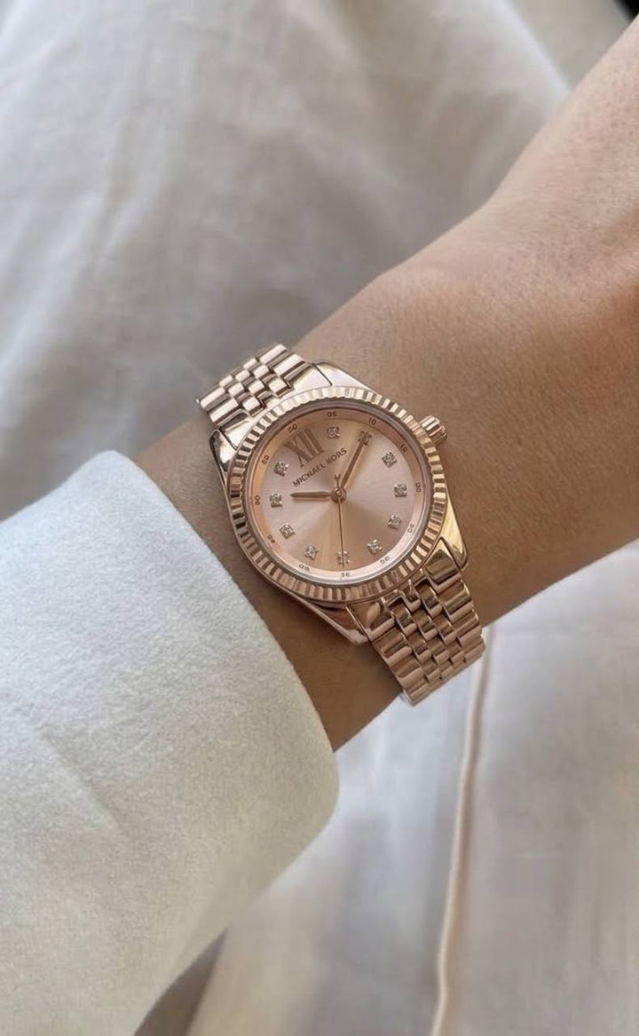 MICHAEL KORS ROSE GOLD-TONE STAINLESS STEEL WOMEN&