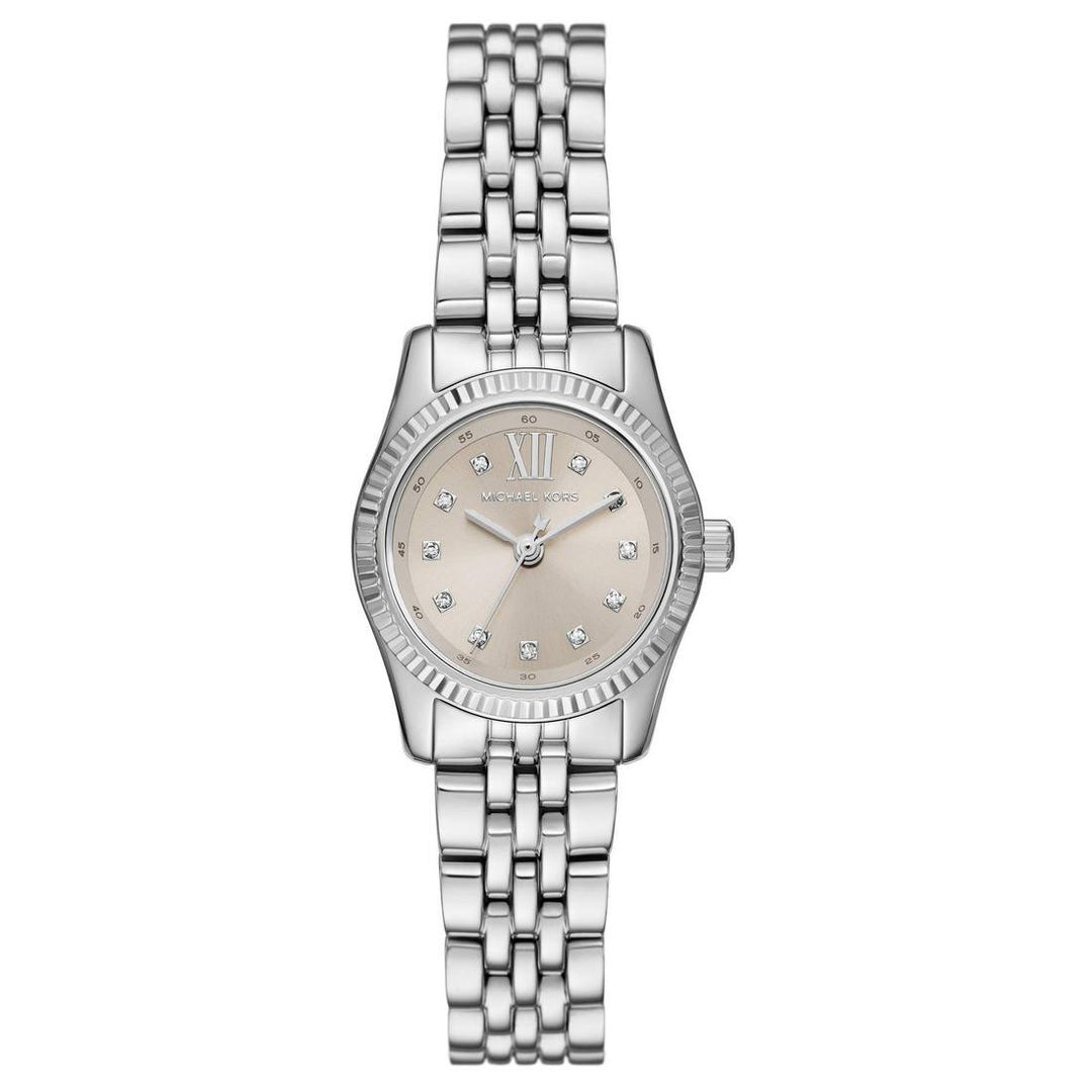 MICHAEL KORS PETITE LEXINGTON PAVE SILVER-TONE WOMEN&