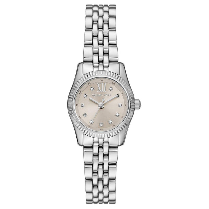 MICHAEL KORS PETITE LEXINGTON PAVE SILVER-TONE WOMEN&