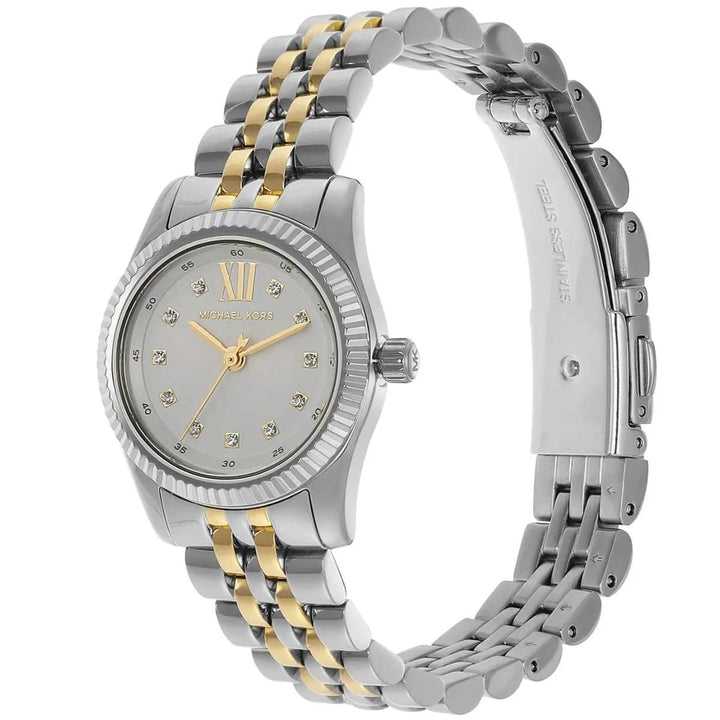 MICHAEL KORS LEXINGTON PETITE TWO-TONE STAINLESS STEEL WOMEN&