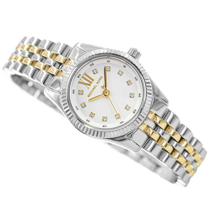 MICHAEL KORS LEXINGTON PETITE TWO-TONE STAINLESS STEEL WOMEN&