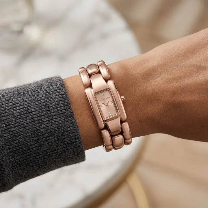 MICHAEL KORS HALLY ROSE GOLD-TONE WOMEN&