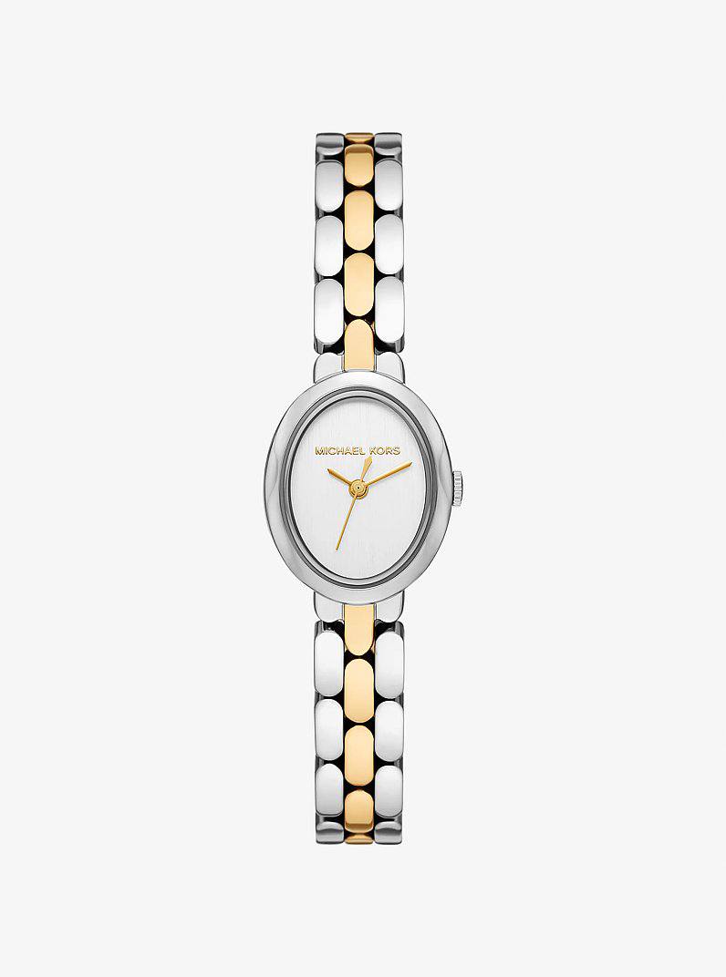 MICHAEL KORS MINI MAUDE TWO-TONE STAINLESS STEEL WOMEN&