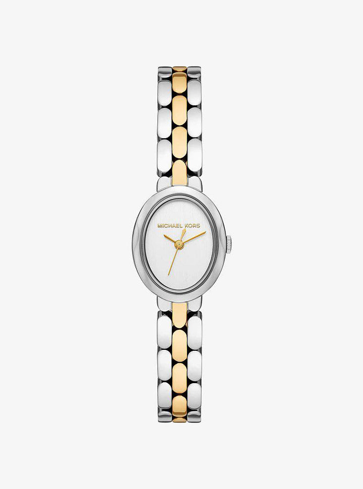 MICHAEL KORS MINI MAUDE TWO-TONE STAINLESS STEEL WOMEN&