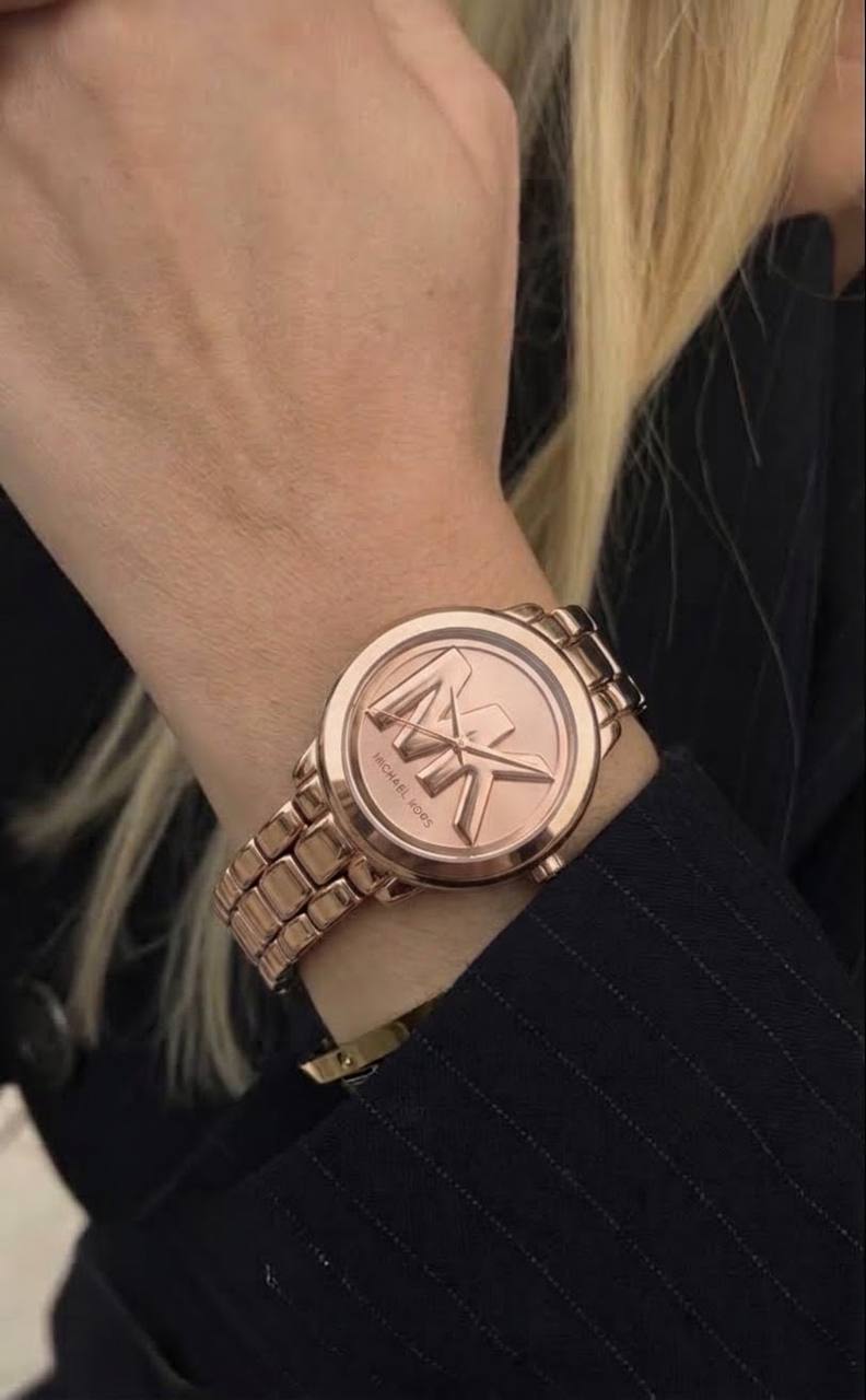 MICHAEL KORS PHOEBE ROSE GOLD-TONE STAINLESS STEEL WOMEN&