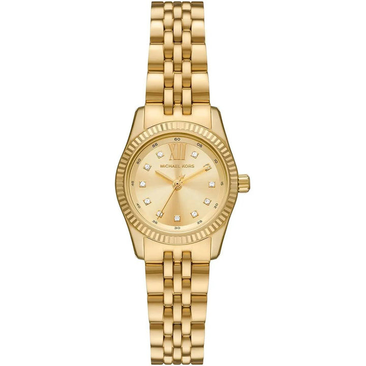 MICHAEL KORS LEXINGTON GOLD-TONE CRYSTAL DIAL WOMEN&