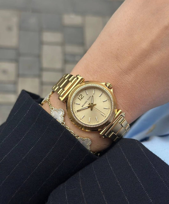 MICHAEL KORS MAREN GOLD-TONE STAINLESS STEEL WOMEN&