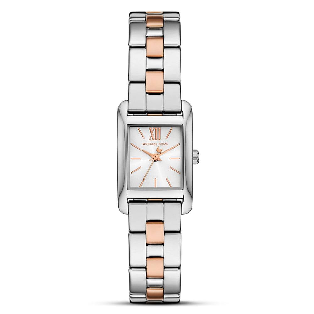 MICHAEL KORS PETITE MONROE TRI-TONE STAINLESS STEEL WOMEN&