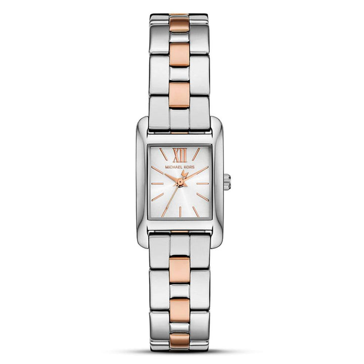 MICHAEL KORS PETITE MONROE TRI-TONE STAINLESS STEEL WOMEN&