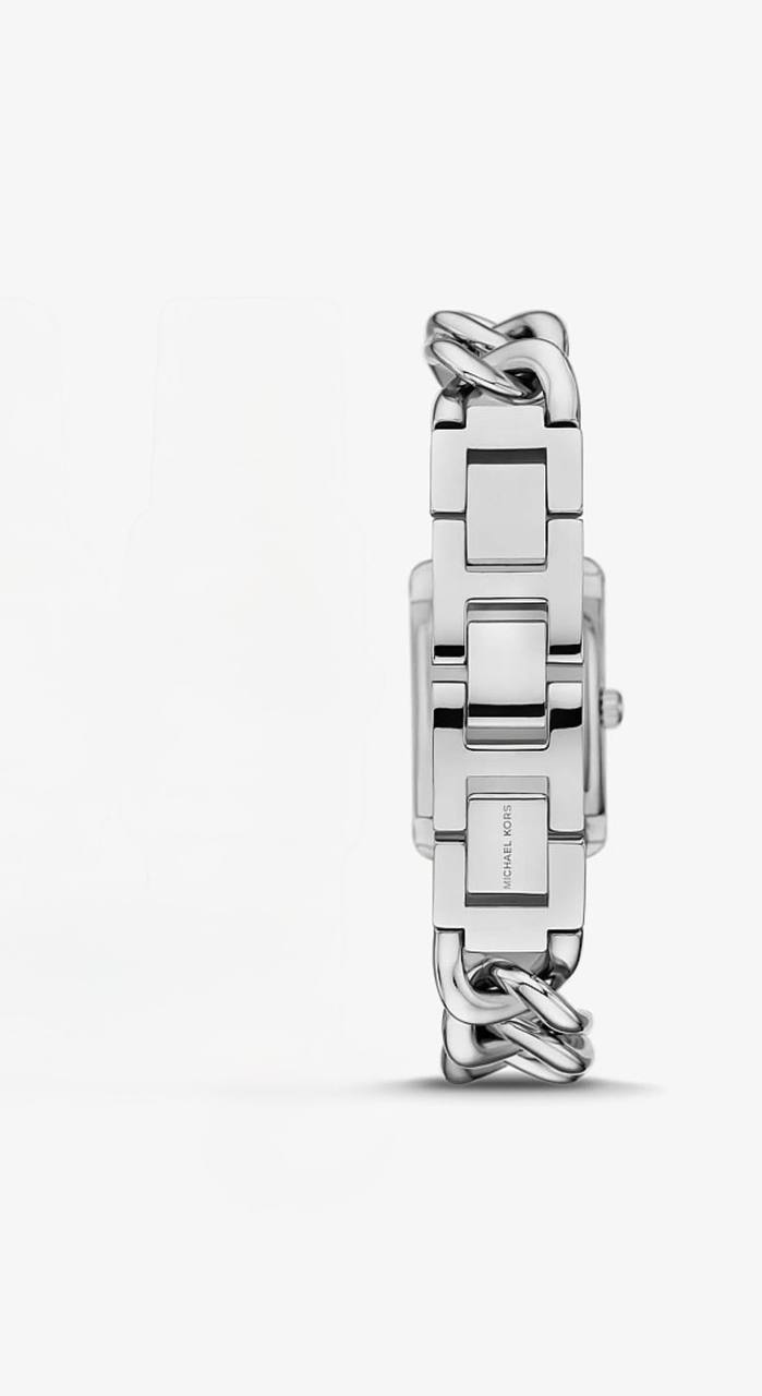 MICHAEL KORS EMERY SILVER-TONE CHAIN LINK WOMEN&