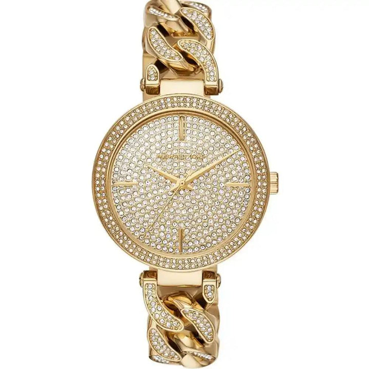 MICHAEL KORS CATELYN CRYSTAL PAVE DIAL GOLD-TONE WOMEN&