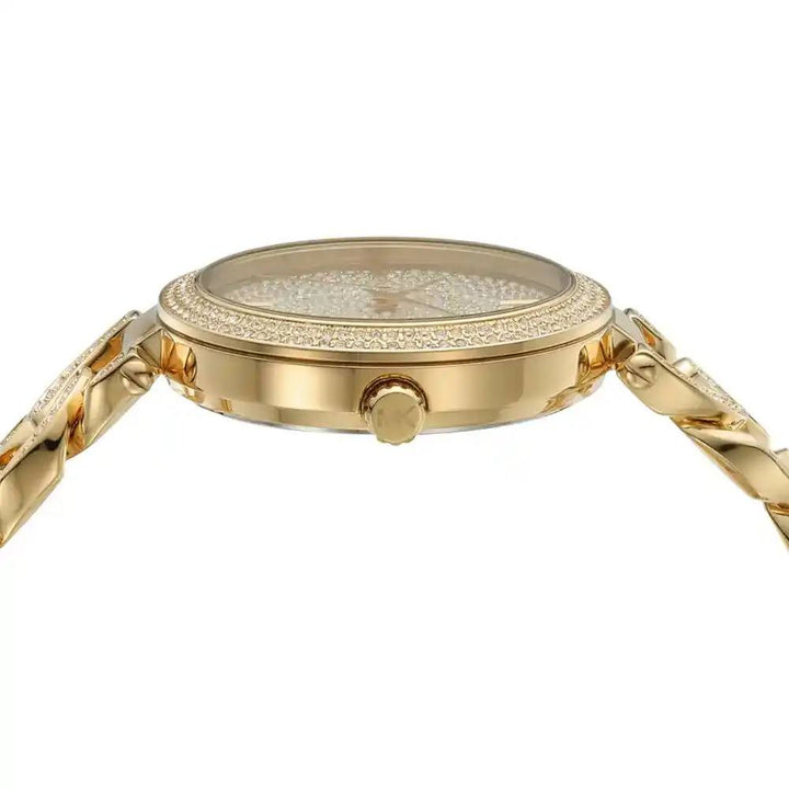 MICHAEL KORS CATELYN CRYSTAL PAVE DIAL GOLD-TONE WOMEN&
