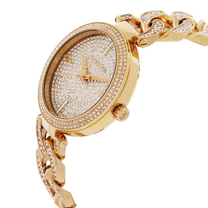 MICHAEL KORS CATELYN CRYSTAL PAVE DIAL GOLD-TONE WOMEN&