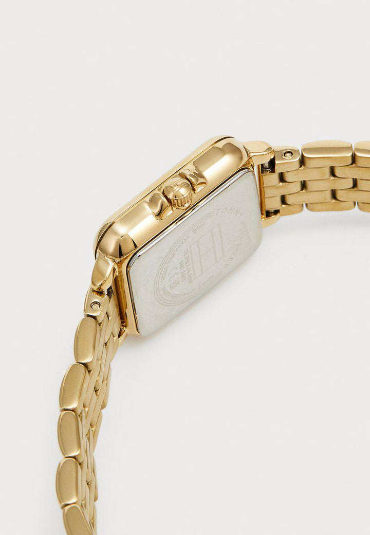 TOMMY HILFIGER GREEN DIAL&amp; GOLD STEEL WOMEN&
