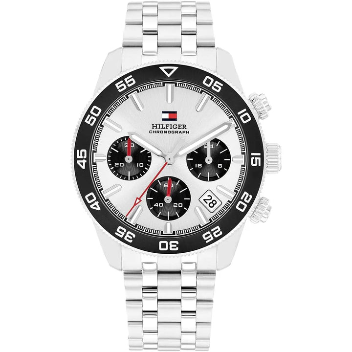 TOMMY HILFIGER TH85 CHRONOGRAPH SILVER STAINLESS STEEL MEN&